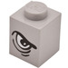 LEGO Light Gray Brick 1 x 1 with Right Arched Eye (41628 / 41639)