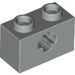 LEGO Hellgrau Backstein 1 x 2 mit Achse Loch („+“ Öffnung und Unterrohr) (31493 / 32064)