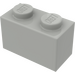 LEGO Light Gray Brick 1 x 2 with Bottom Tube (3004)