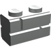 LEGO Hellgrau Backstein 1 x 2 mit Embossed Bricks (98283)