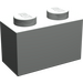LEGO Light Gray Brick 1 x 2 without Bottom Tube (3065 / 35743)