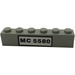 LEGO Light Gray Brick 1 x 6 with &#039;MC 5580&#039; Sticker (3009)