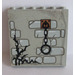 LEGO Lichtgrijs Steen 1 x 6 x 5 met Stones, Twigs en Shackle Sticker (3754)