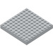 LEGO Light Gray Brick 10 x 10 without Bottom Tubes with plus Cross Support
