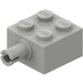 LEGO Light Gray Brick 2 x 2 with Pin and No Axle Hole (4730)