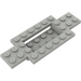 LEGO Vaaleanharmaa Auto Alusta 10 x 4 x 2/3 jossa 4 x 2 Centre Well (30029)