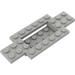 LEGO Lichtgrijs Auto Basis 10 x 4 x 2/3 met 4 x 2 Centre Well (30029)