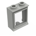 LEGO Light Gray Classic Window 1 x 2 x 2 with Fixed Glass (73594)