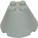 LEGO Light Gray Cone 4 x 4 x 2 without Axle Hole