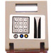 LEGO Gris clair Récipient Boîte 2 x 2 x 2 Porte avec Fente avec Card Reader et ATM Keypad Autocollant (4346)