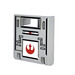 LEGO Grigio chiaro Contenitore Scatola 2 x 2 x 2 Porta con Fessura con Star Wars Rebel logo (4346 / 83713)