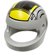 LEGO Grigio chiaro Crash Casco con B-Ala Nero e Giallo (Grande) (2446)