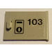 LEGO Lichtgrijs Kast 2 x 3 x 2 Deur met &#039;103&#039;, Keyhole Sticker (4533)