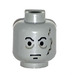 LEGO Light Gray Darth Vader Head with Eyebrows (Safety Stud) (3626)