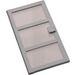 LEGO Light Gray Door 1 x 4 x 6 with 3 Panes and Transparent Black Glass and Handle (76041)