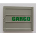 LEGO Gris claro Puerta 6.5 x 5 Sliding con Vertical Lines con Verde &#039;CARGO&#039; Izquierda Pegatina Tipo 2 (2874)