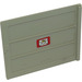 LEGO Light Gray Door 6.5 x 5 Sliding with Vertical Lines with Mail Envelope Right Inner Sticker Type 2 (2874)