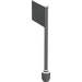 LEGO Light Gray Flag on Ridged Flagpole (3596)
