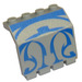 LEGO Hellgrau Scharnier Paneel 2 x 4 x 3.3 mit Blau swirly Deko (2582)