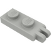 LEGO Ljusgrå Gångjärn Platta 1 x 2 med 2 Stubbar och Fast Knoppar (Solida knoppar)