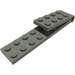 LEGO Light Gray Hinge Plate 2 x 8 Legs Assembly (3324)