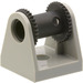 LEGO Light Gray Holder with 2 x 2 Black Hose Reel