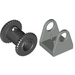 LEGO Light Gray Hose Reel 2 x 2 Holder with Black Drum