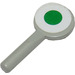 LEGO Light Gray Minifig Signal Holder with White Circle and Green Dot Sticker (3900)