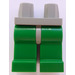 LEGO Hellgrau Minifigure Hüften mit Green Beine (30464 / 73200)