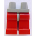 LEGO Lichtgrijs Minifiguur Heupen met Rood Poten (73200 / 88584)