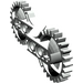 LEGO Hellgrau Monoarm mit 24 Zahn Geared Ends (32311)