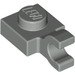 LEGO Hellgrau Platte 1 x 1 mit Horizontaler Clip (Clip mit flacher Vorderseite) (6019)