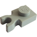 LEGO Grigio chiaro Piastra 1 x 1 con Verticale Clip (Clip &#039;U&#039; spessa) (4085 / 60897)