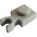LEGO Hellgrau Platte 1 x 1 mit Vertikale Clip (Dünner U-Clip) (4085 / 60897)
