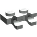 LEGO Gris clair assiette 1 x 2 avec Horizontal Clips (clips à front plat) (60470)