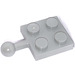 LEGO Light Gray Plate 2 x 2 with Ball Joint and No Hole in Plate (3729)