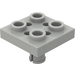 LEGO Light Gray Plate 2 x 2 with Bottom Pin (Small Holes in Plate) (2476)