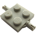 LEGO Hellgrau Platte 2 x 2 mit Zwei Rad Holders (4600 / 67687)