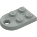 LEGO Light Gray Plate 2 x 3 with Rounded End and Pin Hole (3176)