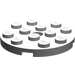 LEGO Hellgrau Platte 4 x 4 Runden mit Loch und Snapstud (60474)