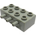 LEGO Light Gray Pneumatic Distribution Block 2 x 4 with one way valve