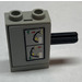 LEGO Lichtgrijs Pneumatic Two-Way Valve met Arm Hendel Control Sticker (4694)