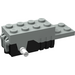 LEGO Lichtgrijs Pullback Motor 6 x 2 x 1.6 met Wit Shafts en Zwart Basis (42289)