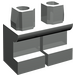 LEGO Hellgrau Kurz Beine (41879)