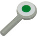 LEGO Light Gray Signal Paddle with White Circle and Green Dot Sticker (3900)