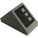 LEGO Light Gray Slope 1 x 2 (45°) Double with 3 Buttons, Black Background with Hollow Bottom (3044)