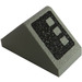 LEGO Light Gray Slope 1 x 2 (45°) Double with 3 Buttons, Black Background with Inside Bar (3044)