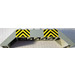 LEGO Light Gray Slope 2 x 2 x 10 (45°) Double with Yellow and Black Danger Stripes (30180 / 83043)