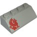 LEGO Light Gray Slope 2 x 4 (45°) with Red Gryphon (left ) with Rough Surface (3037 / 44562)