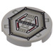 LEGO Light Gray Tile 2 x 2 Round with Millennium Falcon Airlock Hatch with &quot;X&quot; Bottom (4150)